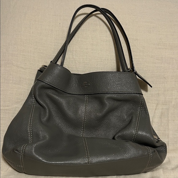 Coach  Gray Leather Shoulder Bag - Picture 11 of 11